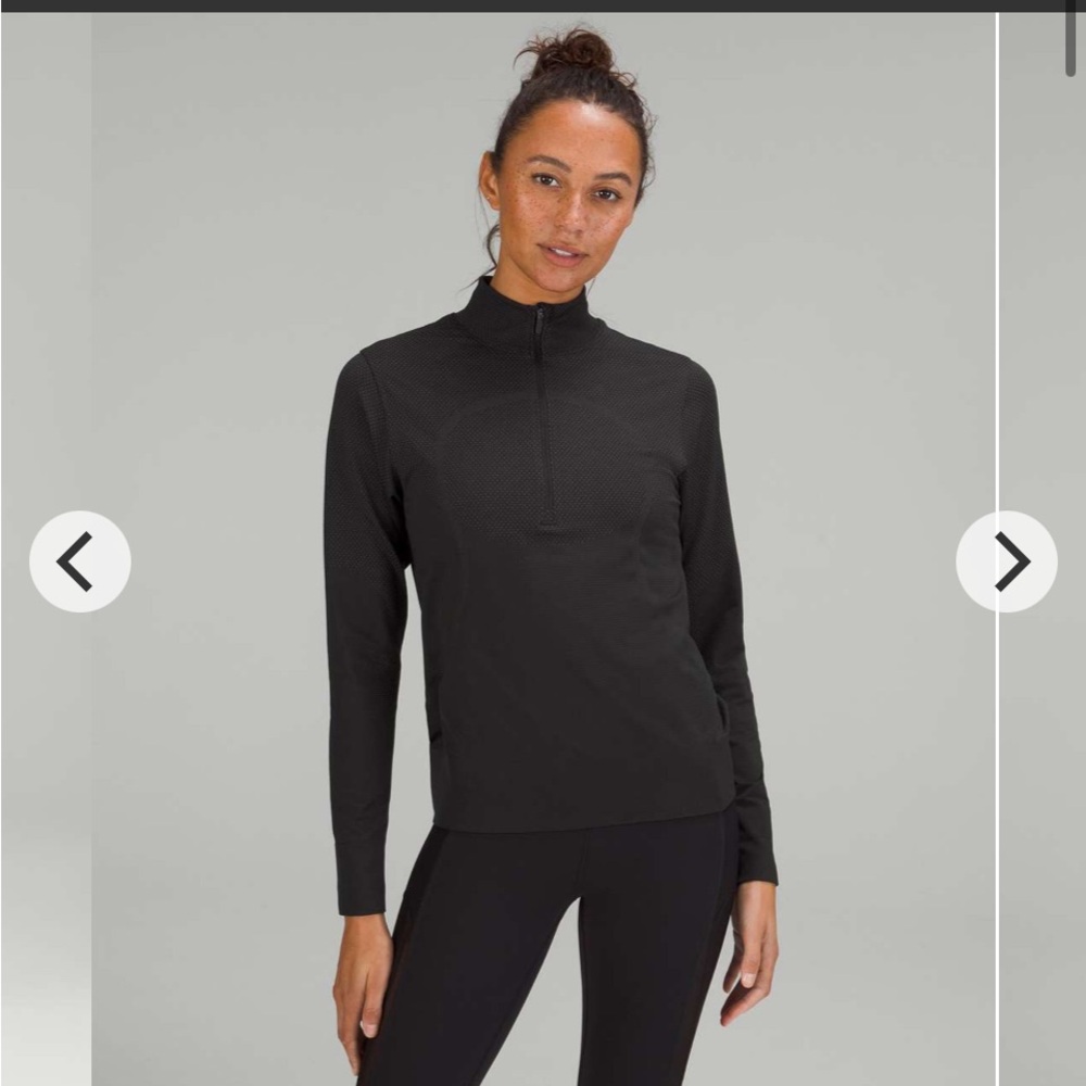 lululemon athletica Black Long-Sleeve Half-Zip Pullover